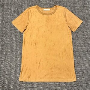 Wildflower Suede Short Sleeve Dress